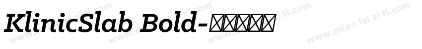 KlinicSlab Bold字体转换